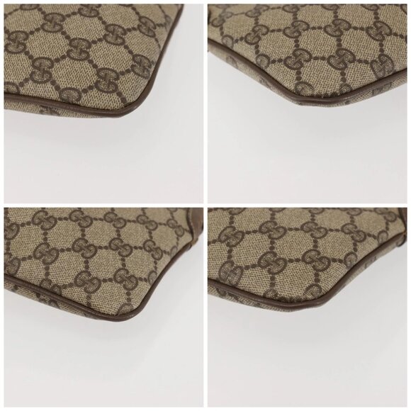 GUCCI GG Supreme Web Sherry Line Bag PVC Beige Gold 904 02 047 Auth 142652 - Picture 14 of 16